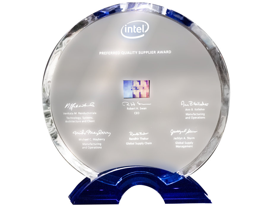 Preview image of Intel's Preferred Quality Supplier Award 2018