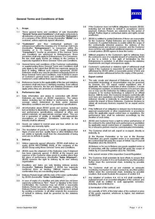 General Terms and Conditions of Sale (Germany) előnézeti képe