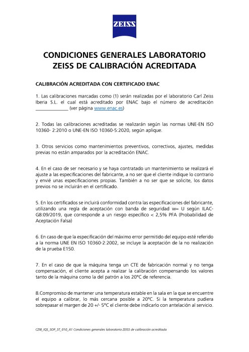 Vista previa de imagen de Condiciones generales laboratorio ZEISS