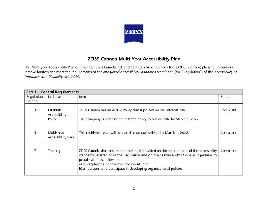 Preview image of AODA Accessibility Standards Policy