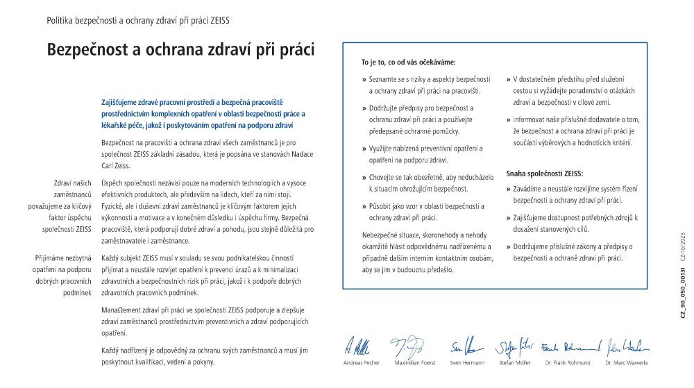 Preview image of ZEISS OHS Policy CZ