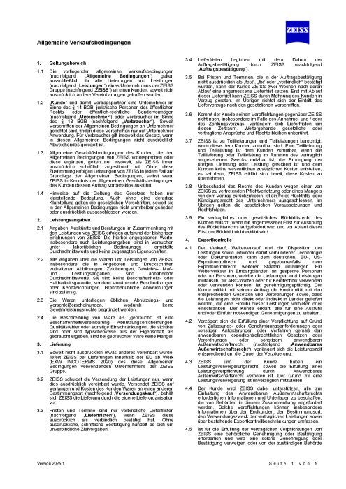 Vorschaubild von Allgemeine Verkaufsbedingungen