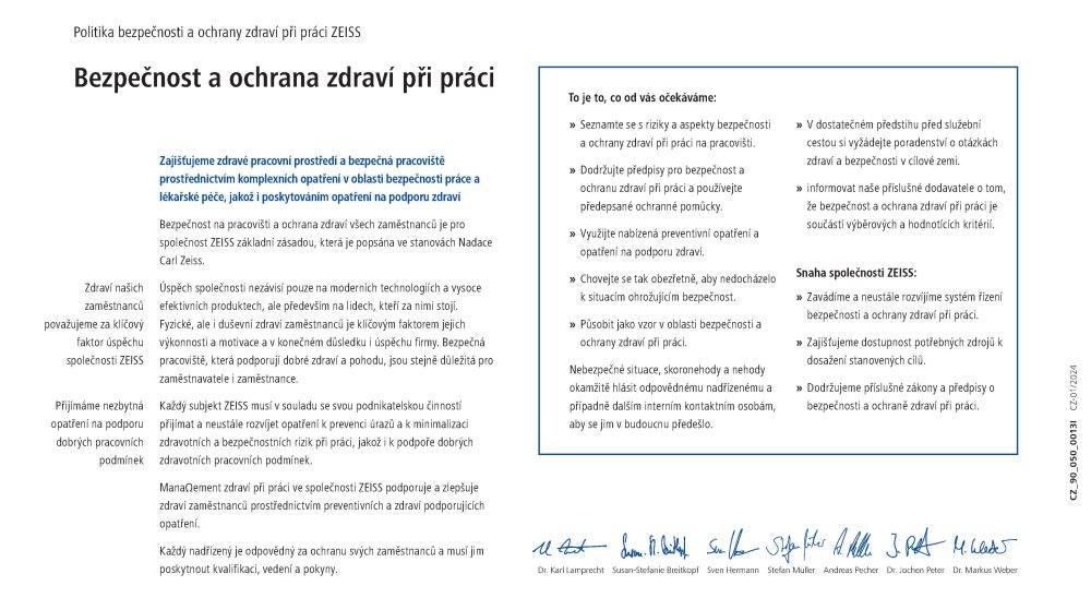 Vorschaubild von ZEISS OHS Policy CZ