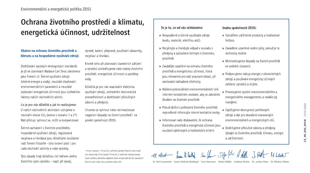 Vorschaubild von  ZEISS Environmental Policy CZ