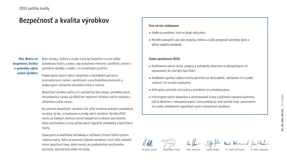 Preview image of ZEISS Quality Policy SK