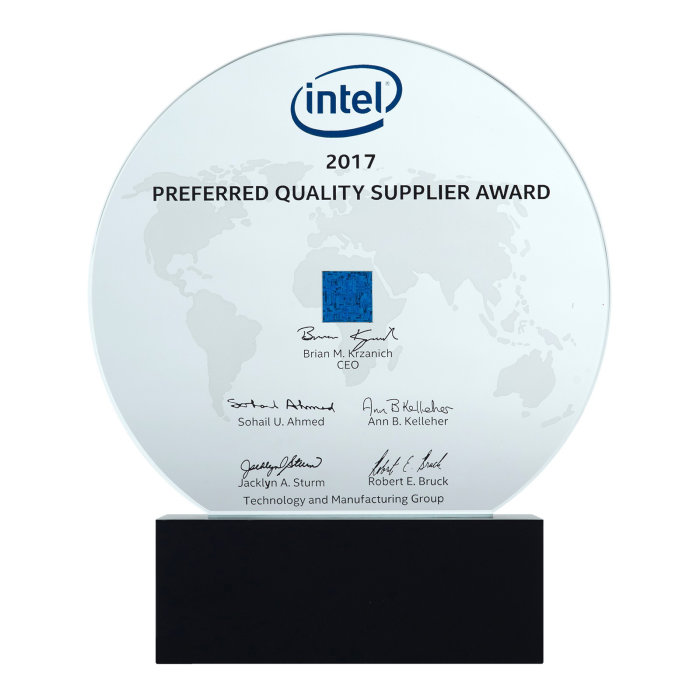 Preview image of Intel’s 2017 Preferred Quality Supplier Award (PQS)