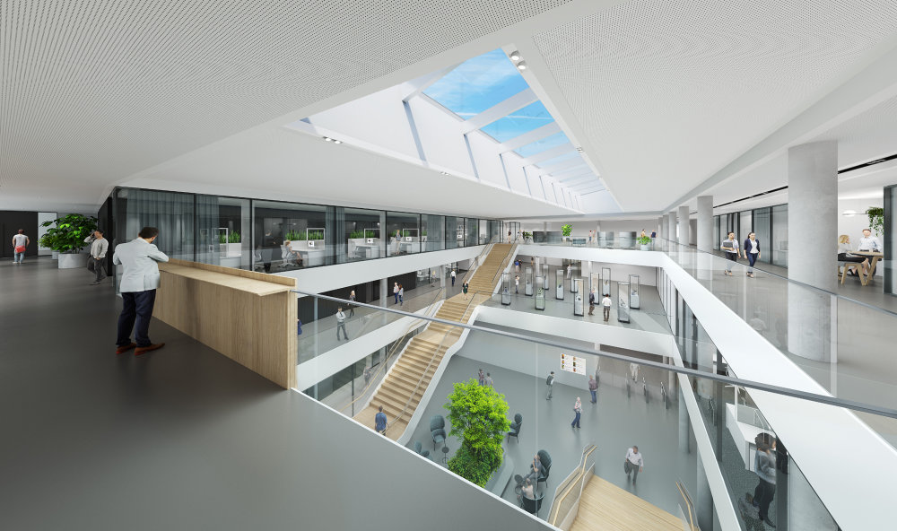 Preview image of New high-tech site in Jena, interior view.