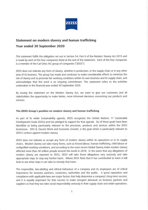 Preview image of CZ Modern Slavery Statement 2020 EN [UK]