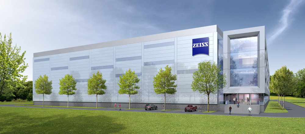 Vorschaubild von Visualisierungsentwurf des neuen Werksgebäudes der ZEISS SMT