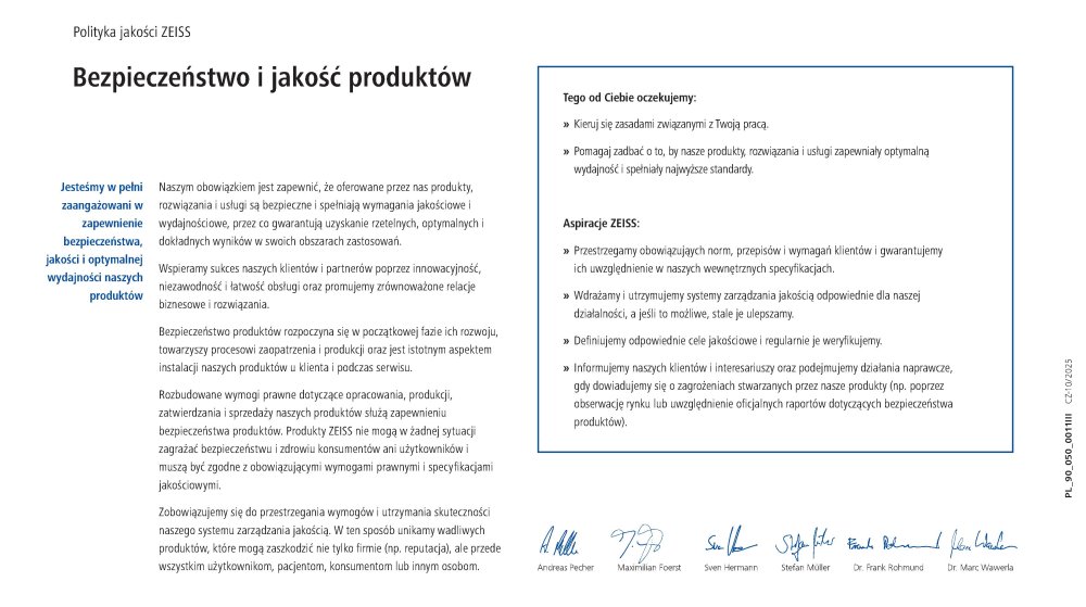 Preview image of ZEISS Quality Policy PL