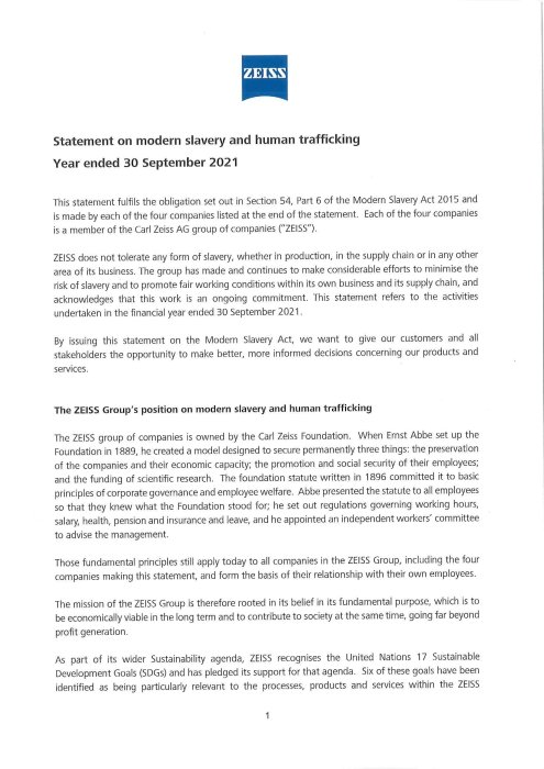 Preview image of CZ Modern Slavery Statement 2021 EN [UK]