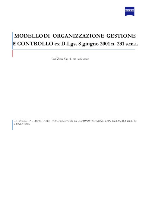 Anteprima immagine di Modello Organizzativo