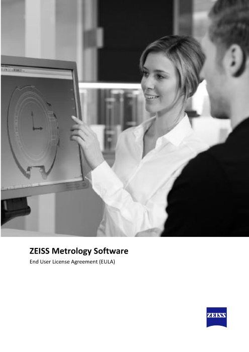 Vorschaubild von ZEISS Metrology Software EULA DE