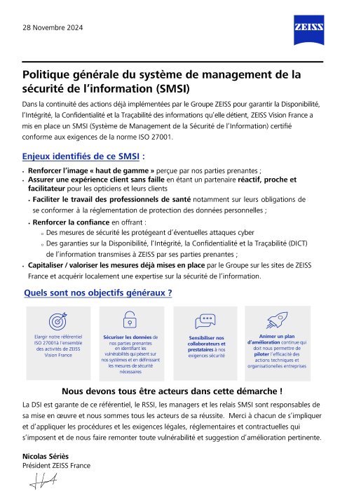 Image d’aperçu de Politique générale du système de management de la sécurité de l'information