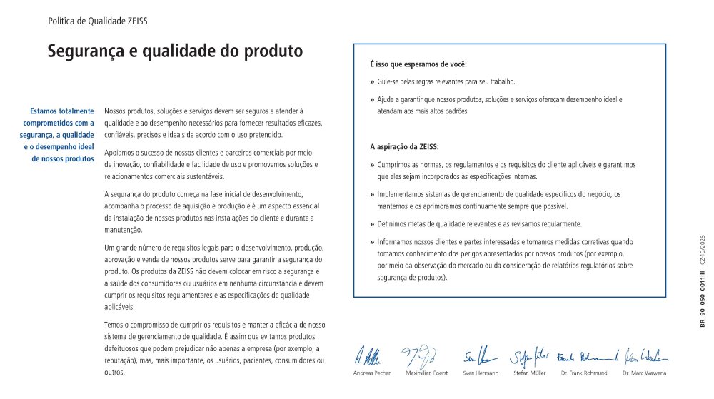 Pré-visualizar imagem de ZEISS Quality Policy BR