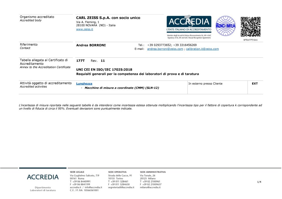 Anteprima immagine di ACCREDIA Requisiti Generali per la competenza lab.taratura 177T