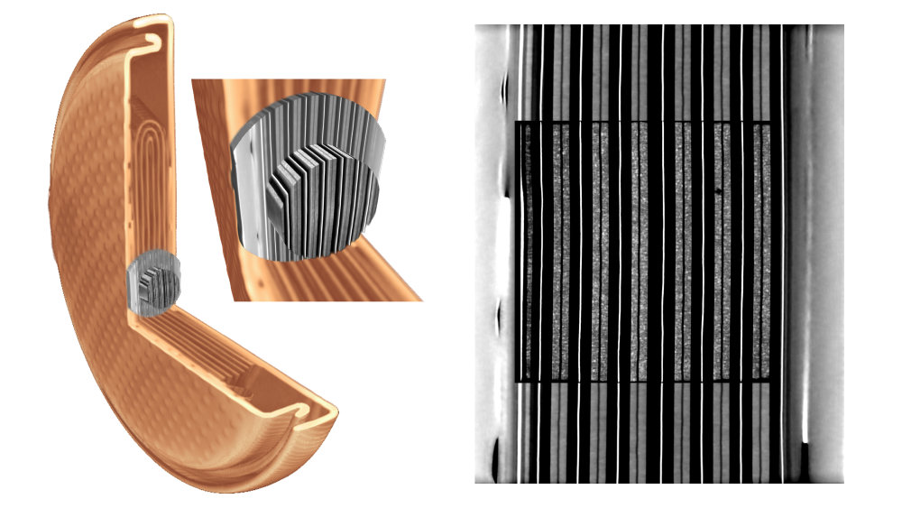 Preview image of 3D renderings and 2D slice view of rechargeable lithium ion 2025 coin cell battery