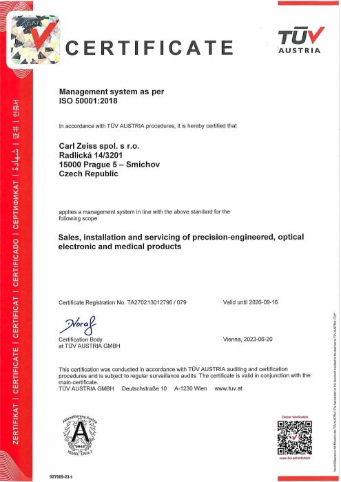 Náhled obrázku Certifikát ISO 50001:2018_AJ