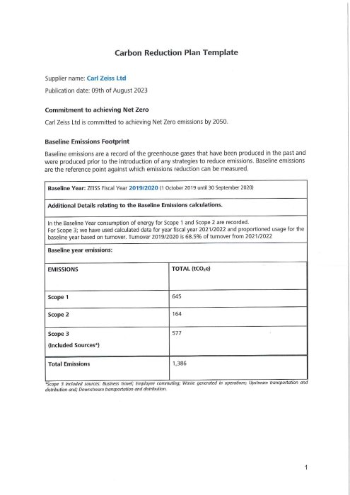 Preview image of Carbon Reduction Plan FY 21-22 - Carl Zeiss Ltd