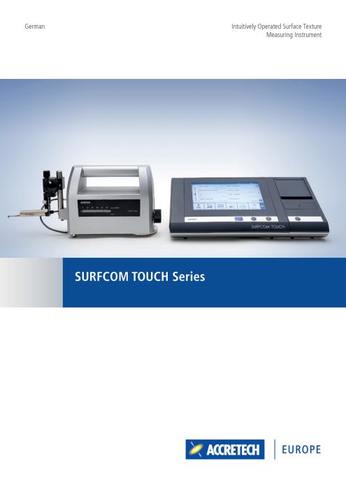 SURFCOM TOUCH - DE ACCRETECH