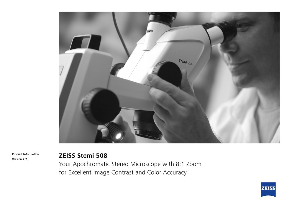 Podgląd pliku ZEISS Stemi 508 product info, EN