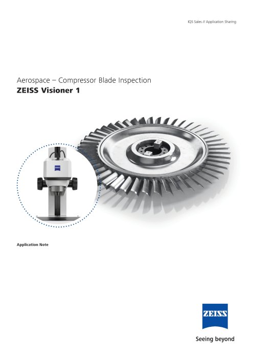 ZEISS Application Note Visioner 1 Blade Inspection Flyer