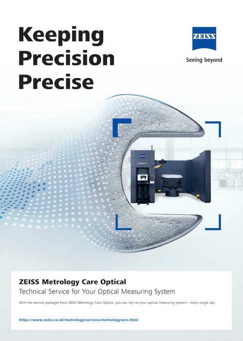 Voorbeeldafbeelding van ZEISS Metrology Care Brochure Optical EN