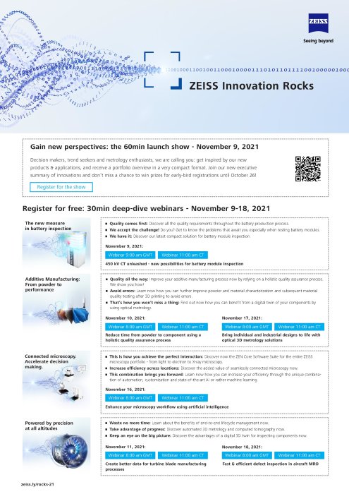 ZEISS Innovation Rocks 2021 - Agenda EN