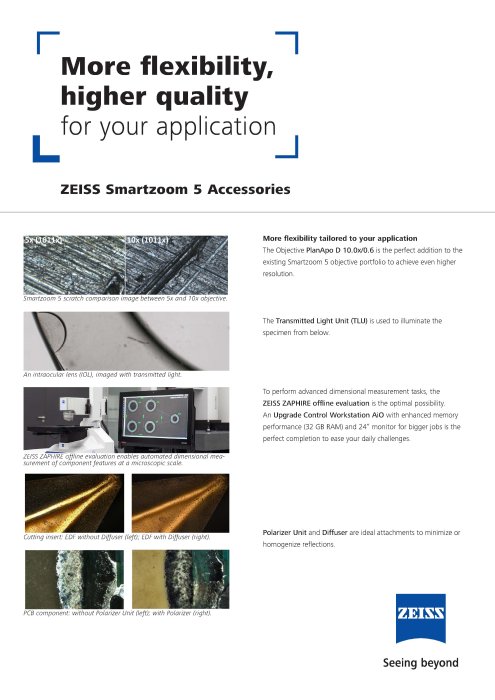 Preview image of ZEISS Smartzoom 5 Accessories Flyer EN