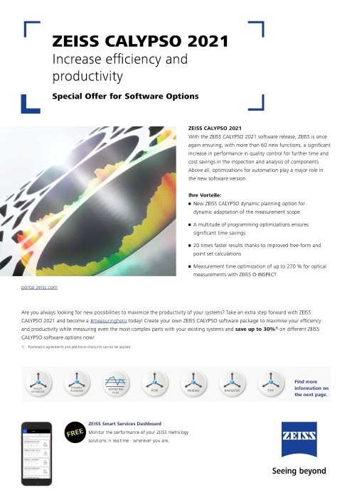 ZEISS CALYPSO 2021 - Flyer Action Software Options - EN