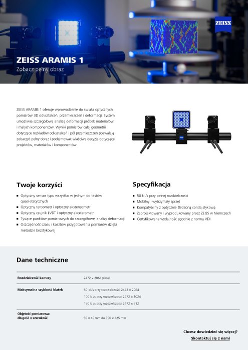 Podgląd pliku Broszura ZEISS ARAMIS 1 PL