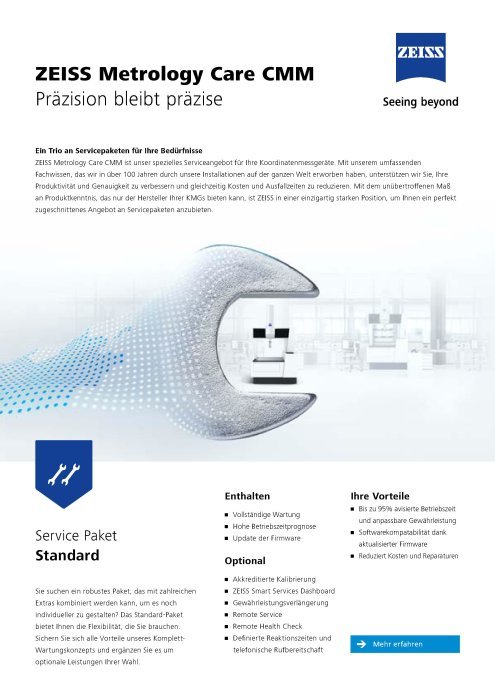 Vorschaubild von  ZEISS Metrology Care Flyer Standard DE