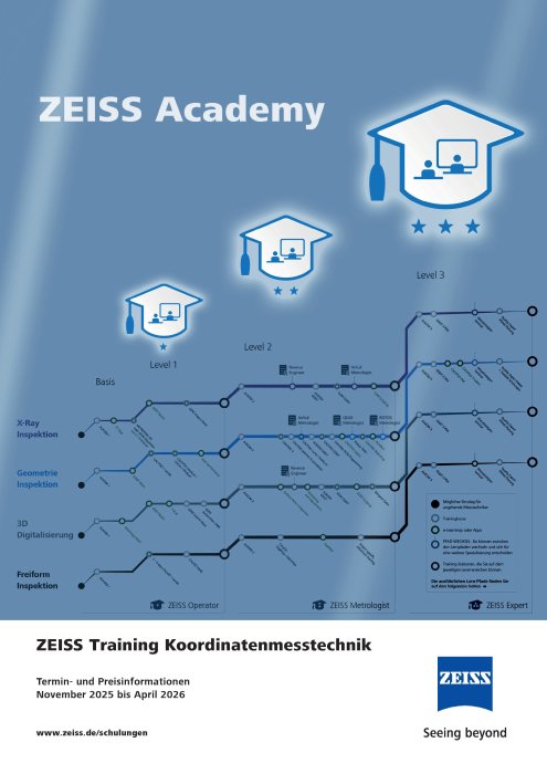 Vorschaubild von ZEISS ACADEMY METROLOGY Schulungstermine November 2025 bis April 2026 DE