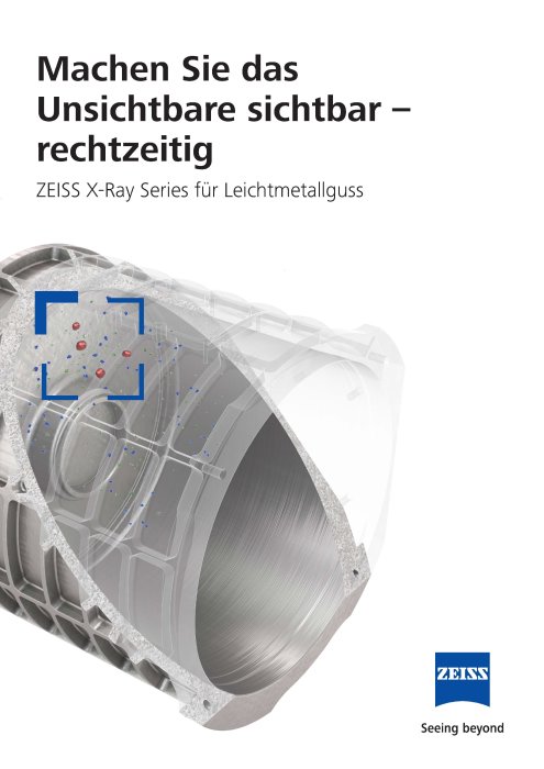 DE, X-Ray Series für Leichtmetallguss Broschüre