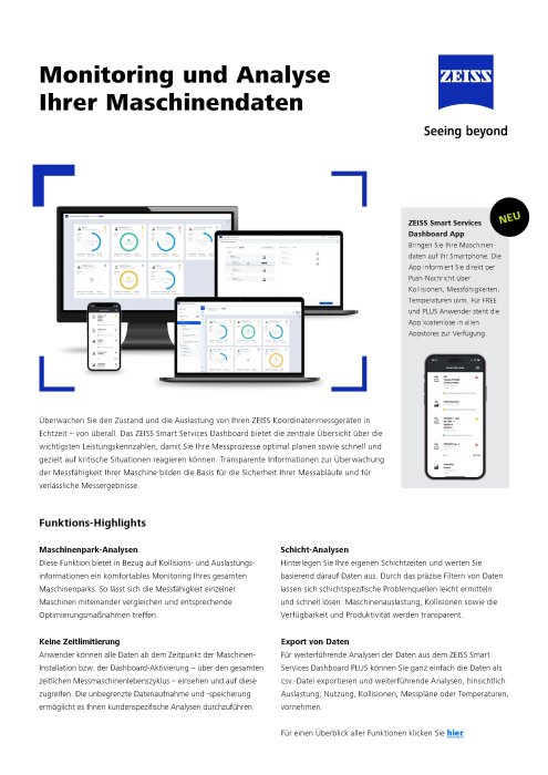 Vorschaubild von ZEISS Smart Services Dashboard Flyer DE