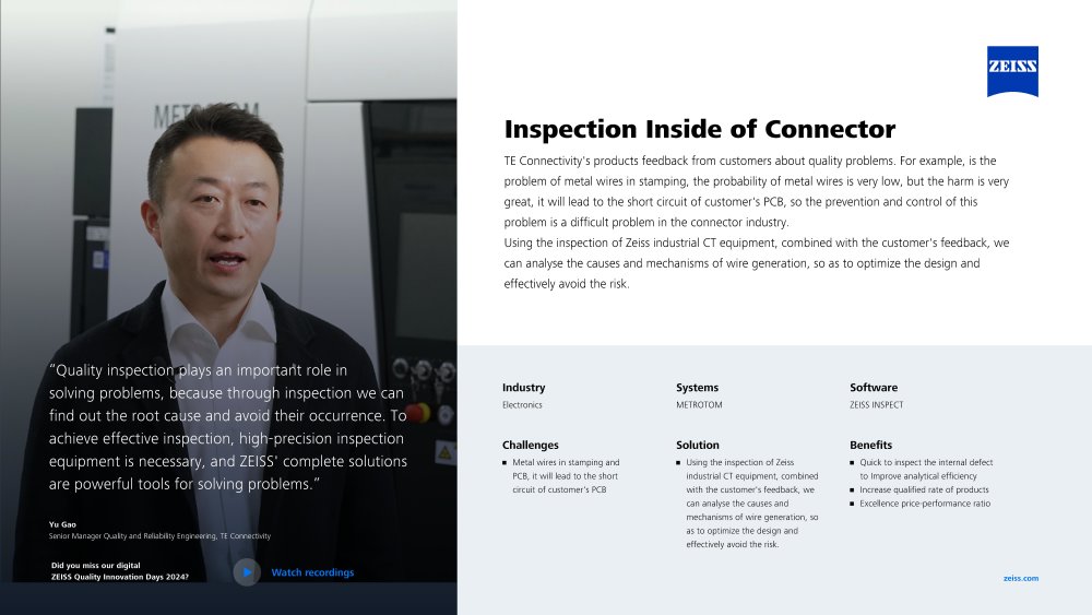 Preview image of Quick Success_Electronics_TE_METROTOM_ZEISS INSPECT_EN
