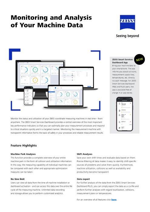 Voorbeeldafbeelding van ZEISS Smart Services Dashboard Flyer EN