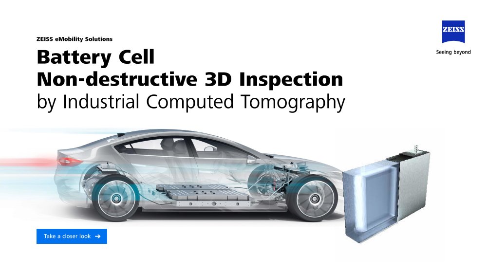 Battery Cell Non-Destructive 3D Inspection by CT