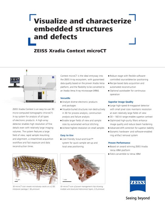 Product flyer Xradia Context for semiconductor EN PDF