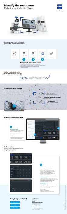 Anteprima immagine di ZEISS Technical Cleanliness OnePager EN