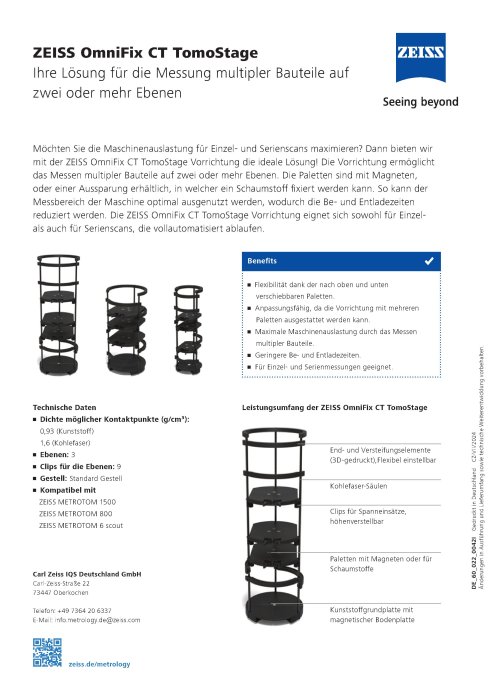 Preview image of ZEISS OmniFix CT TomoStage Flyer