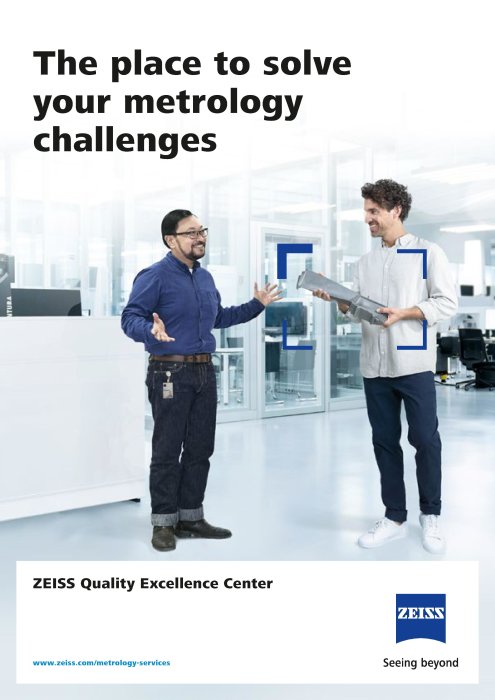 Preview image of ZEISS Quality Excellence Center Brochure Online EN