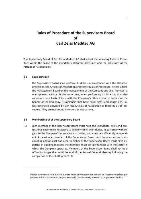 Preview image of Rules of Procedure Supervisory Board MED