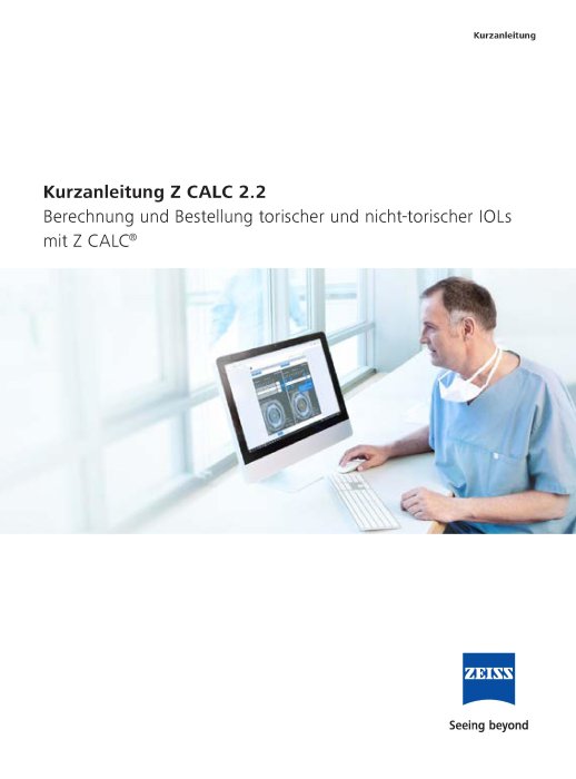 Vorschaubild von Z CALC 2.2 Quick Guide DE