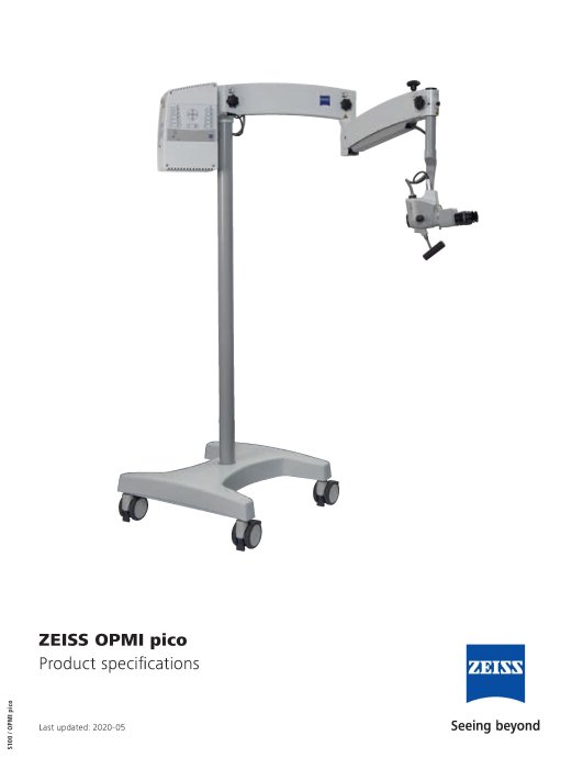 Preview image of OPMI pico for Gyn Product Specifications Flyer EN