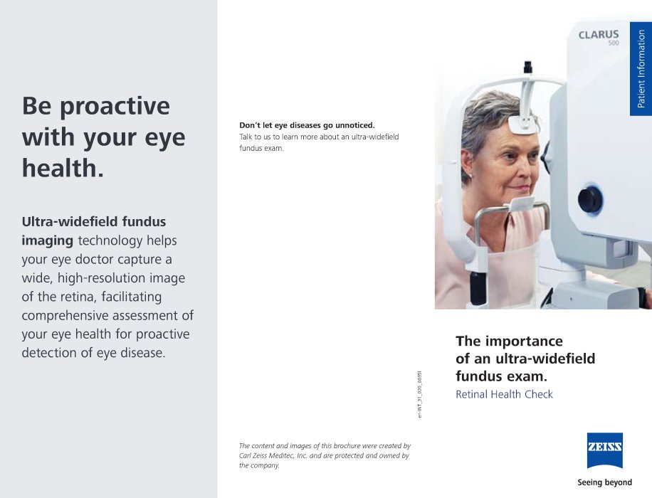 Preview image of CLARUS Patient Brochure ZEISS-branded EN