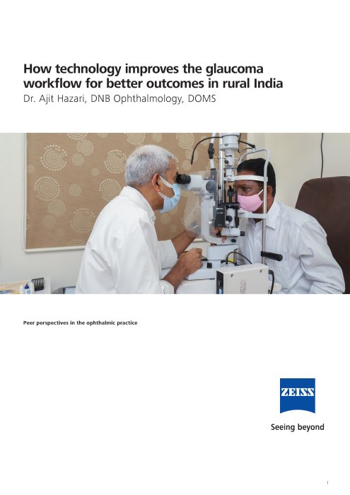 Preview image of Glaucoma Workflow Whitepaper Dr. Hazari India EN