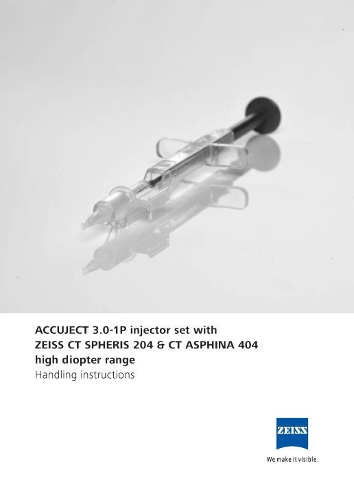 Anteprima immagine di ACCUJECT 3.0-1P CT SPHERIS 204 / CT ASPHINA 404 how-to guide EN