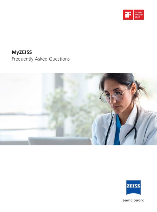 Preview image of MyZEISS FAQ Flyer EN