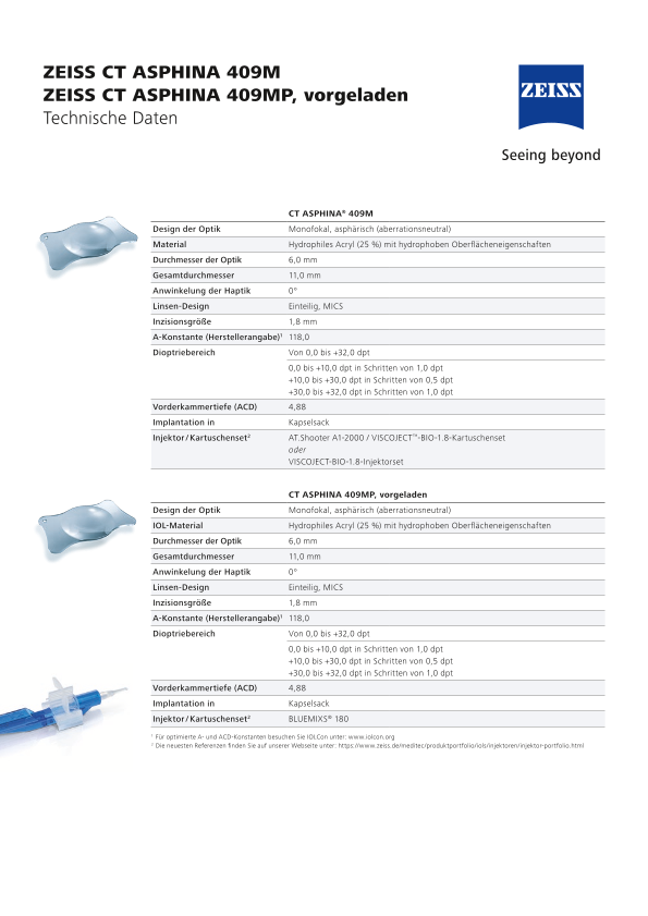 Vorschaubild von CT ASPHINA 409M/MP Datasheet DE